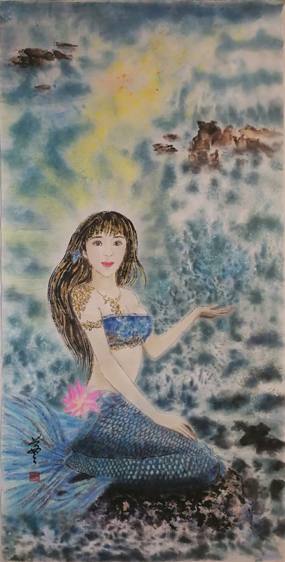 国画作品名称:美人鱼三_20180913_130358.jpg