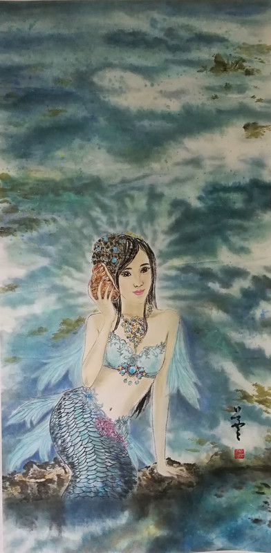 国画作品名称:美人鱼二_20180816_171650.jpg